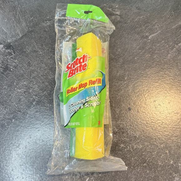 2005 NEW 3M Scotch Brite Roller Mop‎ Refill Cleaning & Scrubber Double Sided - Picture 1 of 8